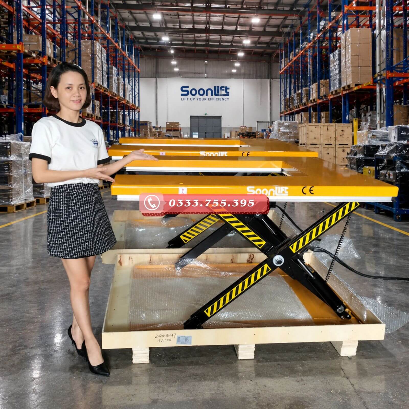 Hỗ trợ nâng hạ pallet hàng hóa trong quá trình nhập kho, xuất kho và phân loại hàng.