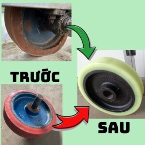 Hình ảnh bánh trước và sau khi bọc