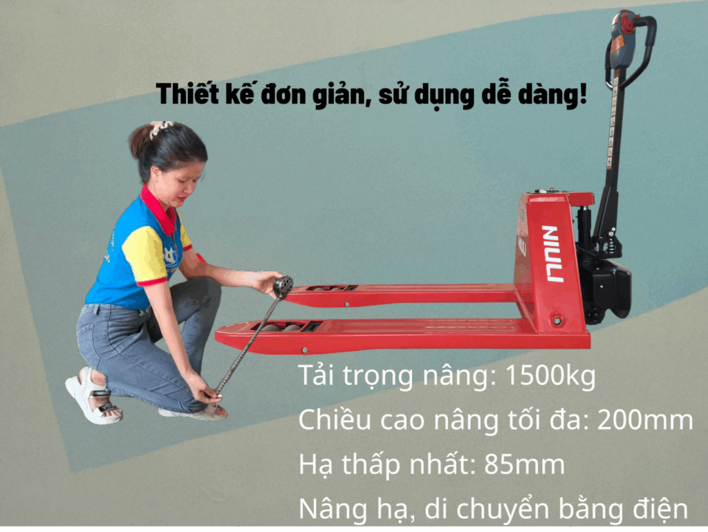 Xe nâng điện 1.5 tấn